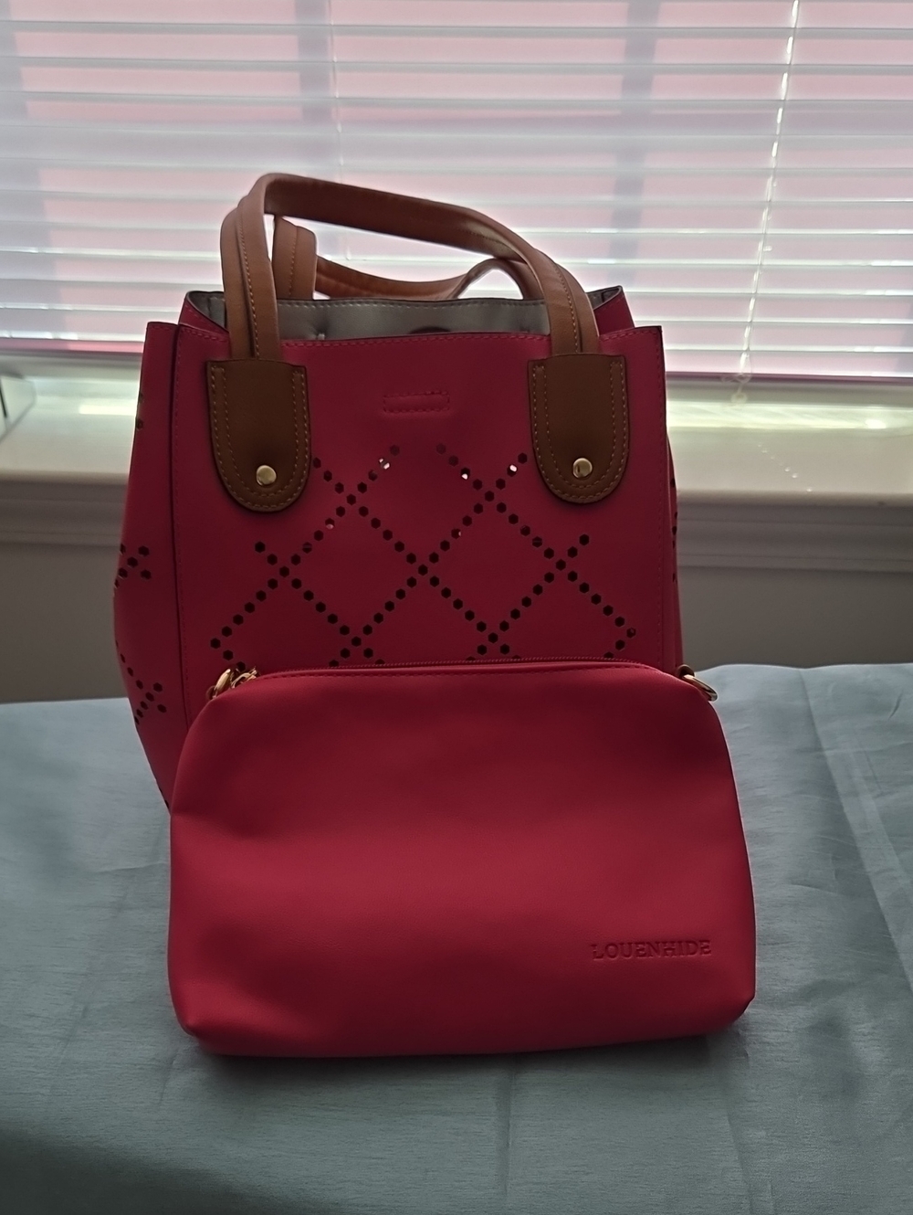 Louenhide Baby Bermuda Hot Pink Bag Set NWT